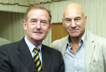 Inset: Sheerman with actor Patrick Stewart, who unveiled part of the John Clare centre in 2009