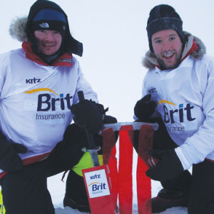 Above: Matthew Hancock after playing the northernmost game of cricket on record near the North Pole in 2005 Left: En route to the North Pole