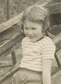 Lorna Fitzjohn pictured as a young girl