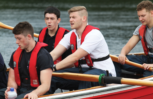 From left: PepsiCo team members Sam Kelly, Leigh Bell, Jonathan Baxendale, and Daniel Stenburg pictured in the whaling boat