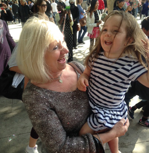 Kelly with grand-daughter Anya Rich, aged two