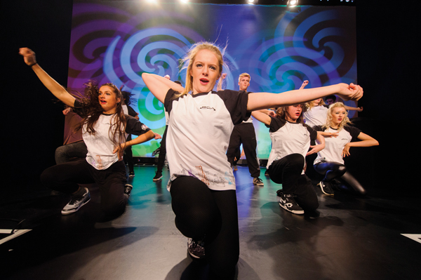 A Street dance troupe on the main BBC stage