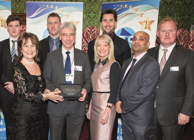 From left: Computacenter apprentice Lewis Conophy, aged 20, Baroness Kennedy, Computacenter apprentice Andrew Colbran, 25, Computacentre UK manager Kelvin Hughes, 3aaa oner Di McEvoy-Robinson, Mr Barker, Computacentre senior manager Bhupendra Hirani, and 3aaa owner Peter Marples