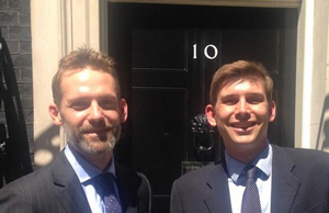 From left: National College for Digital Skills founders  Tom Fogden and Mark Smith. Pic: Twitter (@Wigdortz)