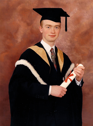 Farron graduating from Newcastle University in 1992