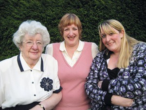 From left: Fovargue’s mother Irene, who died last year, Fovargue and her daughter Vicky