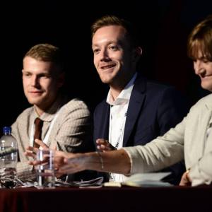 FE Week managing director, Shane Mann, chairing a session at last year's Festival of Education with Find a Future and AoC chair Carole Stott  (right) and World Skills gold medalist Ashley Terron (left). 