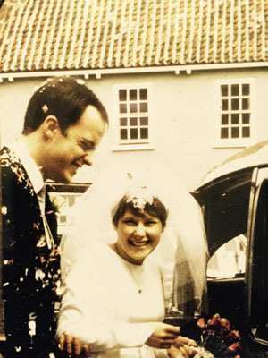 Bennion with Liz on their wedding day in 1968