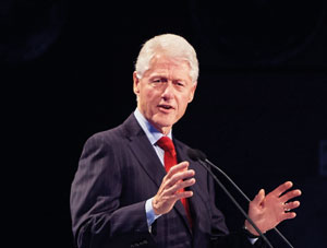 Bill Clinton speaking at the awards ceremony