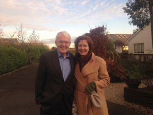 McNally with her father John last year