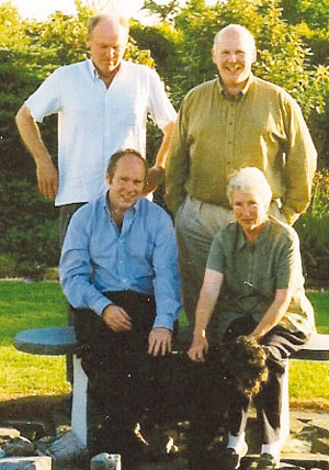 Back from left: Hatton’s brother Steve, Hatton. Front, from left: Hatton’s brother Matt and mum Bridget, in Ireland, 1995