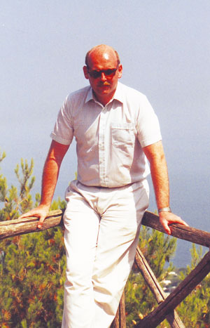 Hatton on holiday in Italy, aged 32