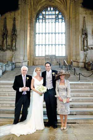 From left: Willis with daughter Rachel, son in law Tim and wife Heather in the House of Commons