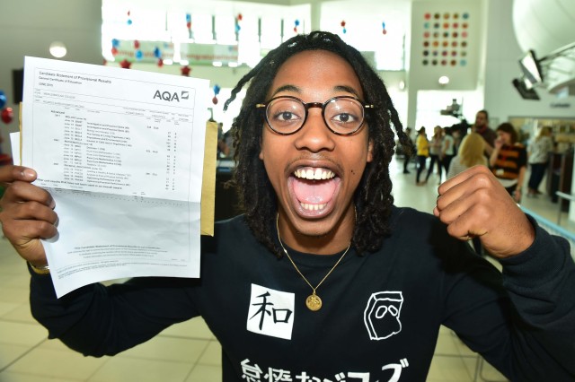 Middlesbrough College Students recieved their A level results today Thursday 13th August. Ricardo Calcino, 20, from Balmoral Avenue, Thornaby, is off to Northumbria University to study electrical engineering after getting DDC in A level Biology, Maths and PE  and as Middlesbrough Colleges basketball player of the year, hes also hoping for a place on the Northumbria basketball team. 13/8/15 Pic Doug Moody Photography