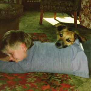 Allison aged 10 with dog MacTannish