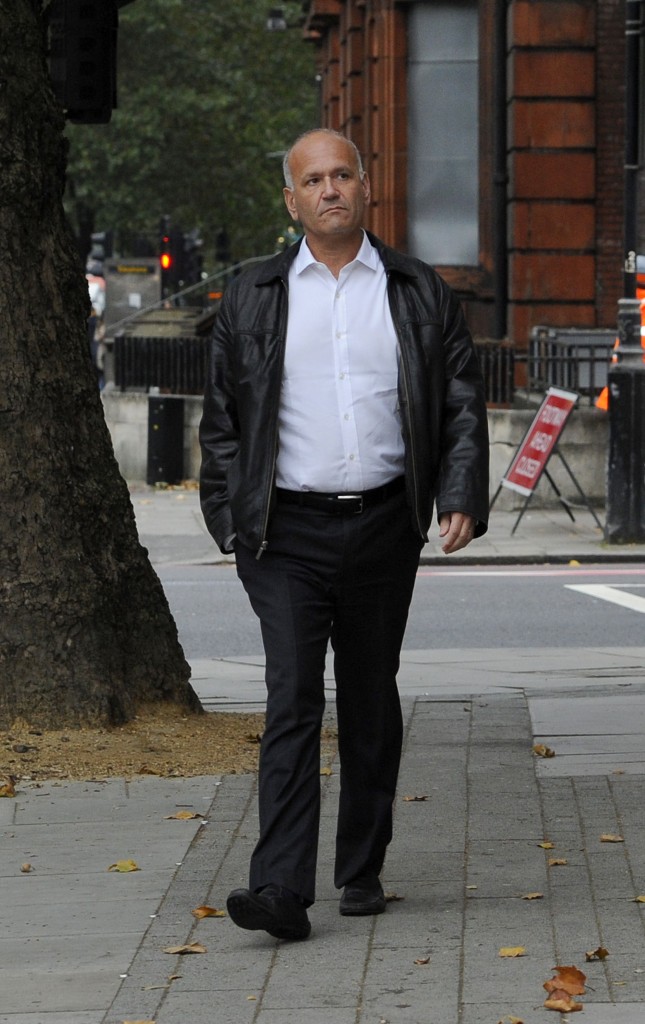 Doug Richard arrives at Westminster Magistrates' Court. Pic, and main, above: PA