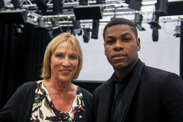 John Boyega with South Thames College principal Sue Rimmer