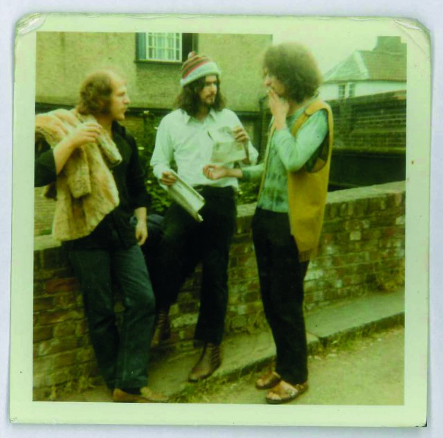 Coates (centre) with friends in his “hippy phase” as a student in 1968