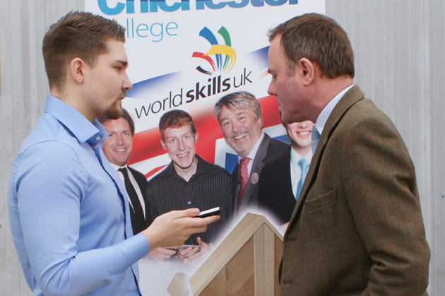 Reporter Billy Camden talks with Nick Herbert MP for Arundel and South Downs about WorldSkills