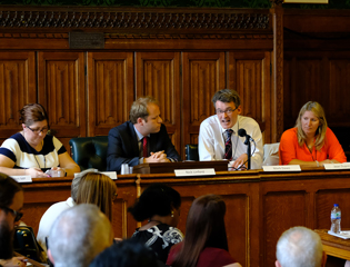 Panel from left: Gemma Gathercole, Nick Linford, Mark Dawe and Jean Duprez