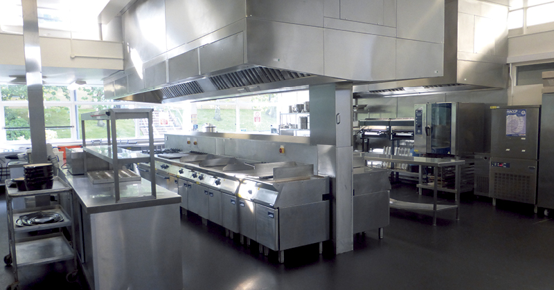 Yorkshire Coast College training kitchen