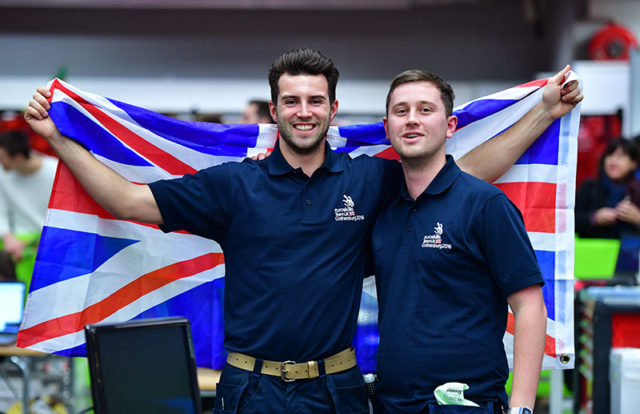 Mechatronics bronze medallists Thomas Revell (left) and Sam Hillier (right)