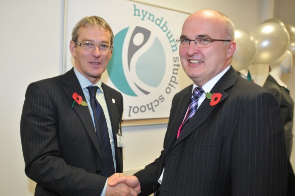 Stephen Carlisle and Paul Trickett at the unveiling of the new Hyndburn Studio School | FE Week
