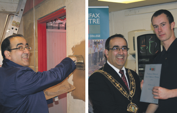 Mayor gets stuck in at Calderdale College Mayor gets stuck in at Calderdale College