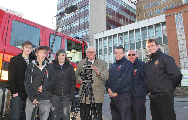 Chesterfield College fire and rescue film Chesterfield College fire and rescue film