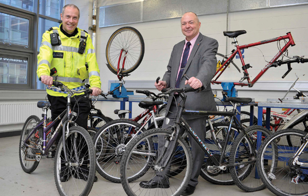 Police donate broken bicycles for Doncaster College repair qualification Police donate broken bicycles for Doncaster College repair qualification