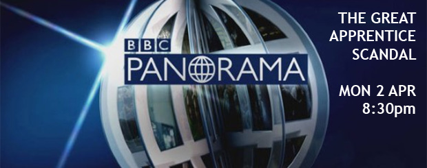 Panorama takes a look at The Great Apprentice Scandal Panorama takes a look at The Great Apprentice Scandal