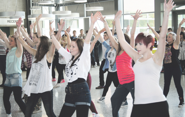 MidKent College students flash mob dance MidKent College students flash mob dance