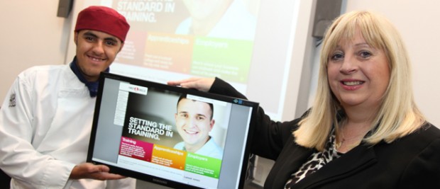 Kyle-Humphreys-apprentice-and-Elaine-Bowker-Principal. | FE Week