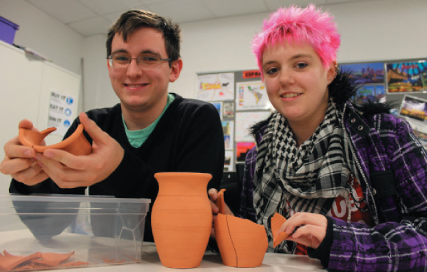 Archaeology students go absolutely potty Archaeology students go absolutely potty