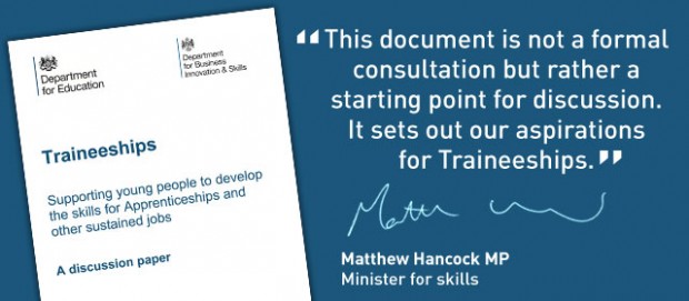 Government reveals plans for traineeships Government reveals plans for traineeships