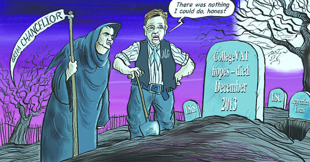 Chancellor Osborne buries hopes of college VAT refund Chancellor Osborne buries hopes of college VAT refund