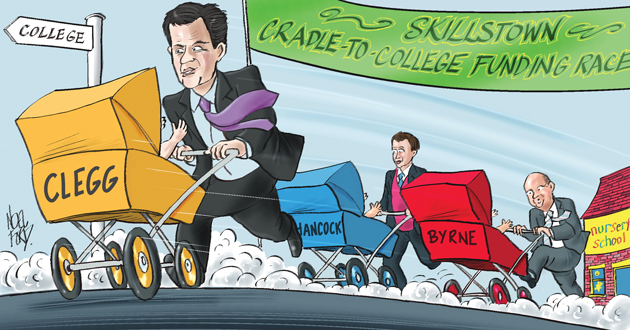 Match Clegg’s ‘cradle to college’ pledge, sector demands Match Clegg’s ‘cradle to college’ pledge, sector demands