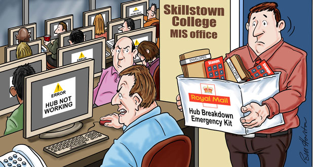 Stamps and envelopes in Hub meltdown plan Stamps and envelopes in Hub meltdown plan