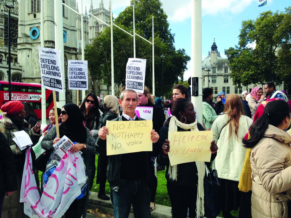 Government absent as FE protestors call for Esol answers Government absent as FE protestors call for Esol answers