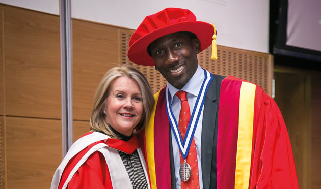 Ex-star striker scores college praise Ex-star striker scores college praise