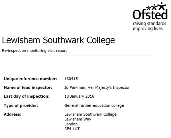 College given Ofsted boost after double grade four College given Ofsted boost after double grade four