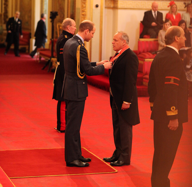Doel collects CBE from Duke of Cambridge Doel collects CBE from Duke of Cambridge