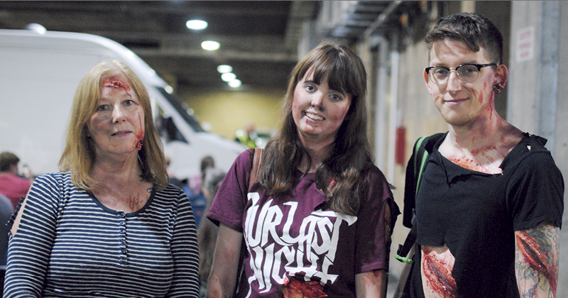 Theatrical make-up students simulate injuries for staged firearms incident Theatrical make-up students simulate injuries for staged firearms incident