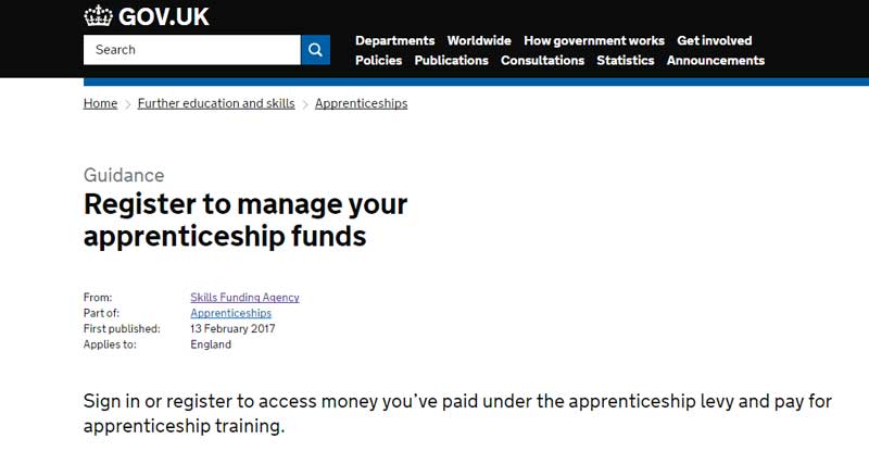 Breaking: Online apprenticeship service registration opens Breaking: Online apprenticeship service registration opens