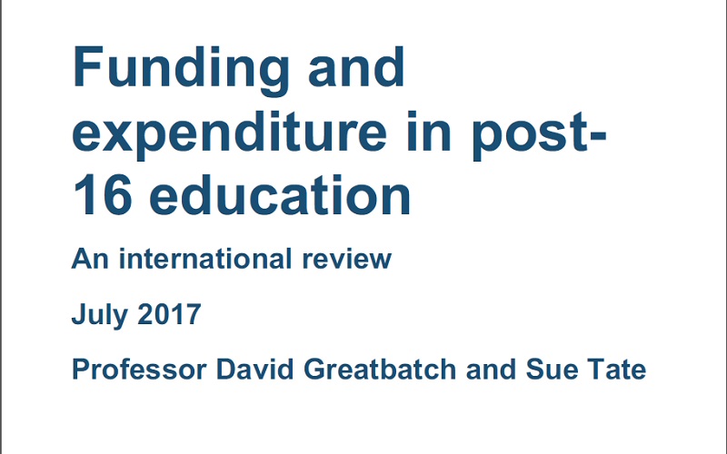 DfE report into foreign skills provision omits funding comparisons with England DfE report into foreign skills provision omits funding comparisons with England