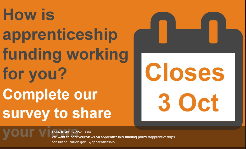 DfE launches its FIFTH consultation on apprenticeship funding reform DfE launches its FIFTH consultation on apprenticeship funding reform