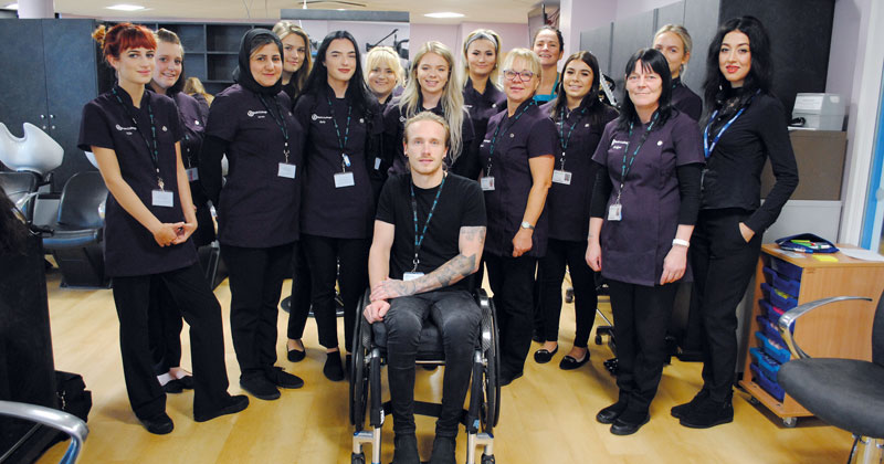 Hairdressing student fundraises for standing wheelchair to help him train Hairdressing student fundraises for standing wheelchair to help him train