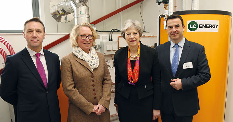Theresa May launches renewable energy training facility Theresa May launches renewable energy training facility