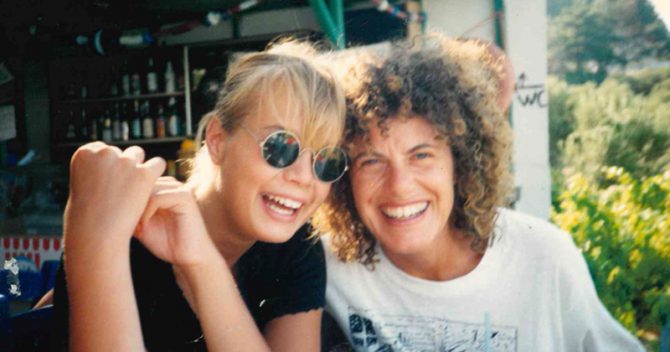 Conroy with her mother 1988 