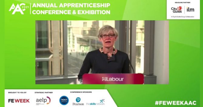 Kate Green at AAC 2021 | FE Week labour